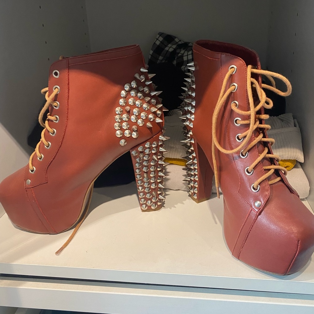 Jeffery Campbell Litas - SPIKED Size 8 Red